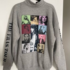 Taylor Swift Eras Tour Official Merch Grey Quarter Zip
